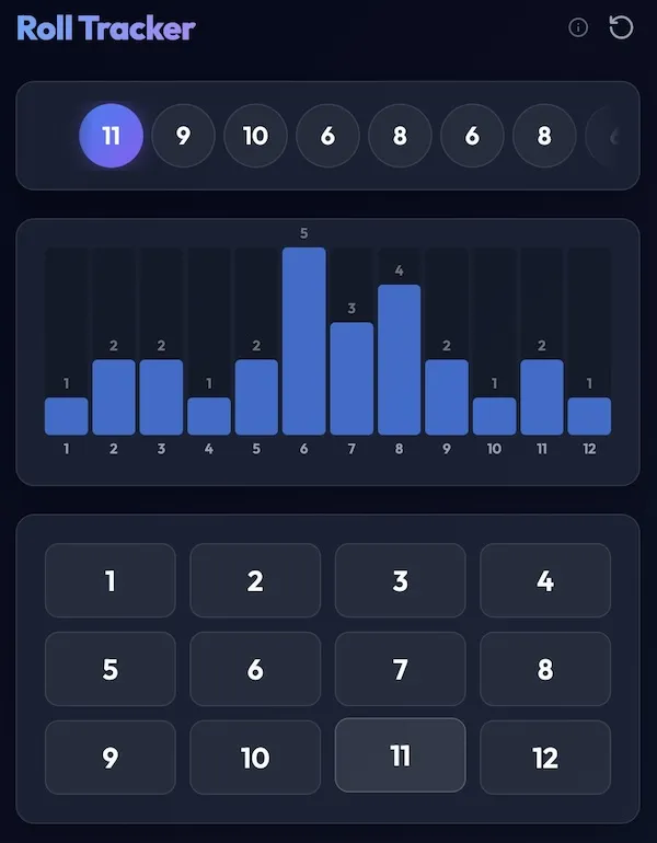 Roll Tracker Screenshot